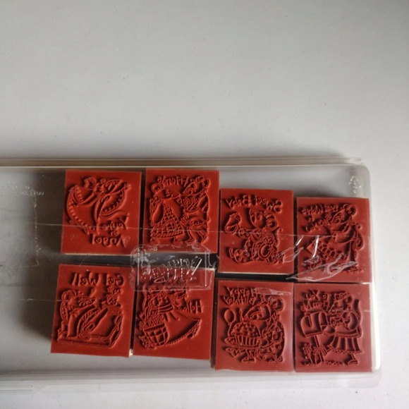 Stampin' Up! Lot Of Wood Rubber Stamps Puppy Dog -Cute Mouse Sayings + Bonus Set - Picture 3 of 7